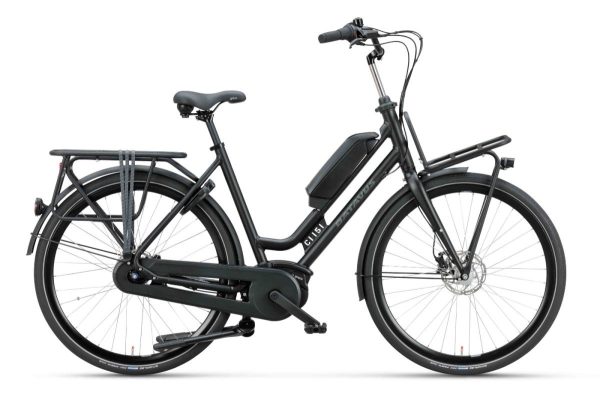 BATAVUS Quip E-go Plus LAGEINSTAP Zwart Mat 49cm 2023
